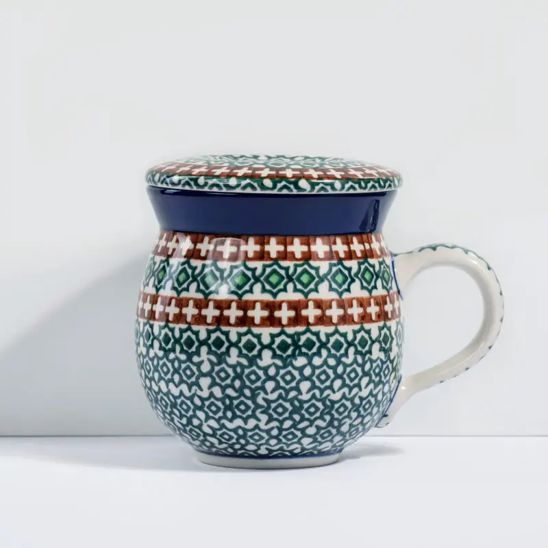 cana ceramica cu capac colorata
